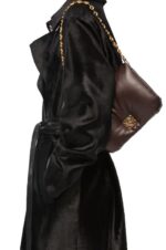 Loewe Women Puffer Goya bag in shiny nappa lambskin 206XF383 Dark Chocolate - Image 2