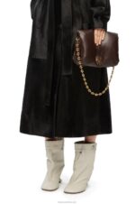 Loewe Women Puffer Goya bag in shiny nappa lambskin 206XF383 Dark Chocolate - Image 3