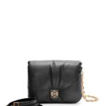 Loewe Women Puffer Goya bag in shiny nappa lambskin 206XF385 Black