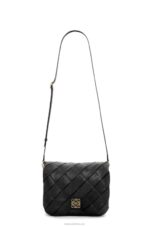 Loewe Women Puffer Goya in pleated shiny nappa lambskin 206XF384 Black - Image 8