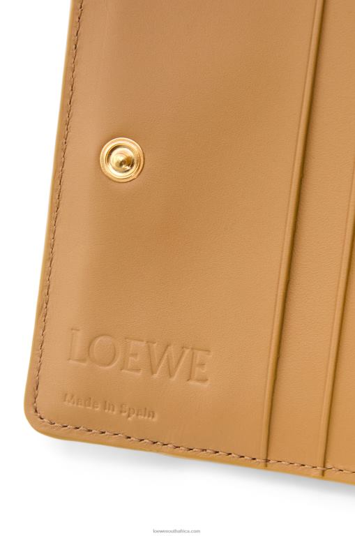 Loewe Women Puzzle compact zip wallet in classic calfskin 206XF1212 Angora/Dusty Beige - Image 5