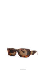 Loewe Women Rectangular sunglasses in acetate 206XF1425 Havana - Image 3