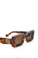 Loewe Women Rectangular sunglasses in acetate 206XF1425 Havana - Image 5