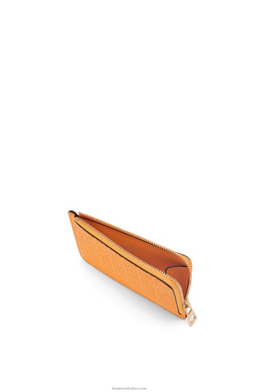 Loewe Women Repeat coin cardholder in embossed silk calfskin 206XF1405 Mandarin - Image 3