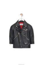 Loewe Women Short biker jacket in nappa 206XF1116 Black - Image 5