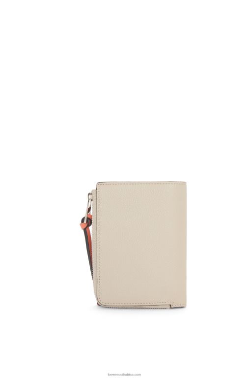 Loewe Women Slim zip bifold wallet in soft grained calfskin 206XF1220 Light Oat/Honey - Image 5