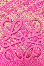 Loewe Women Small Anagram basket bag in iraca palm and calfskin 206XF56 Fuchsia - Image 5