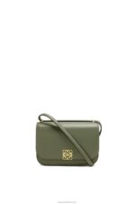Loewe Women Small Goya bag in silk calfskin 206XF307 Avocado Green