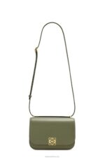 Loewe Women Small Goya bag in silk calfskin 206XF307 Avocado Green - Image 5