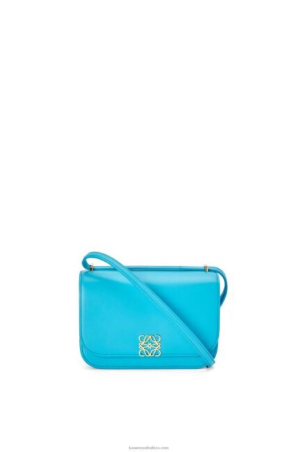 Loewe Women Small Goya bag in silk calfskin 206XF309 Cyan