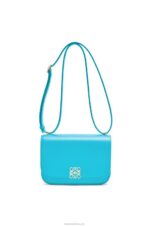 Loewe Women Small Goya bag in silk calfskin 206XF309 Cyan - Image 6