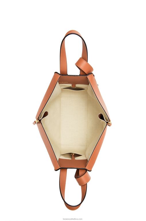 Loewe Women Small Hammock bag in Anagram jacquard and calfskin 206XF523 Ecru/Tan - Image 6