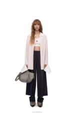 Loewe Women Small Hammock bag in soft grained calfskin 206XF434 Pearl Grey - Image 2