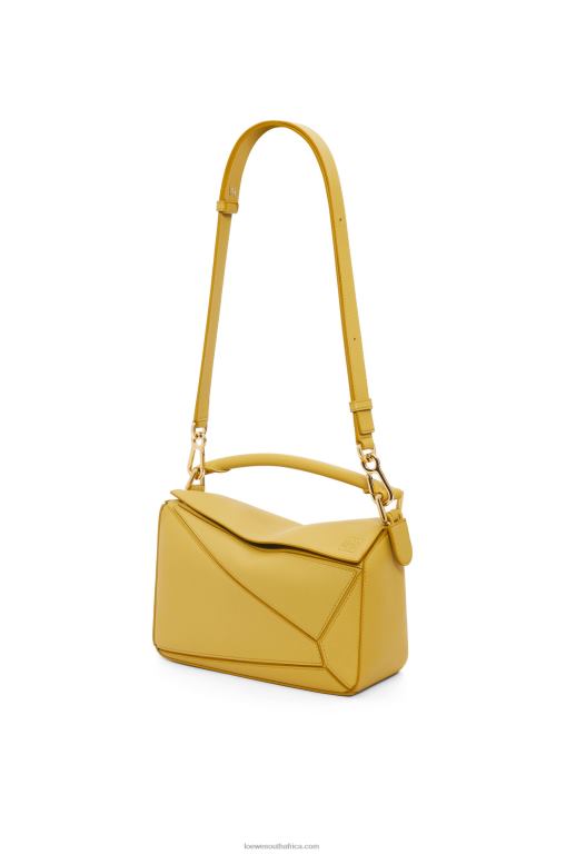 Loewe Women Small Puzzle bag in classic calfskin 206XF365 Bright Ochre - Image 6