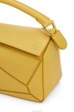 Loewe Women Small Puzzle bag in classic calfskin 206XF365 Bright Ochre - Image 8