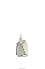 Loewe Women Small Puzzle bag in classic calfskin 206XF516 Ash Grey/Marble Green - Image 4