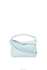 Loewe Women Small Puzzle bag in satin calfskin 206XF459 Aquamarine - Image 9