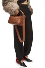 Loewe Women Small Puzzle bag in satin calfskin 206XF470 Pecan - Image 2