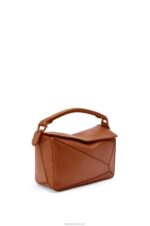 Loewe Women Small Puzzle bag in satin calfskin 206XF470 Pecan - Image 3