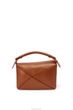 Loewe Women Small Puzzle bag in satin calfskin 206XF470 Pecan - Image 5