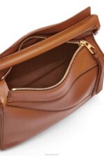 Loewe Women Small Puzzle bag in satin calfskin 206XF470 Pecan - Image 7