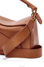 Loewe Women Small Puzzle bag in satin calfskin 206XF470 Pecan - Image 8