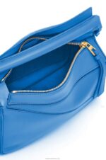 Loewe Women Small Puzzle bag in satin calfskin 206XF480 Scuba Blue - Image 7