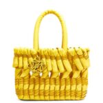Loewe Women Small Tubular Basket in nappa lambskin 206XF92 Yellow