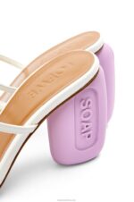 Loewe Women Soap sandal in goatskin 206XF711 White/Lavender - Image 4