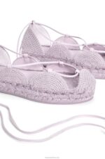 Loewe Women Solar espadrille in jute 206XF697 Lavender - Image 5