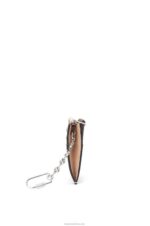 Loewe Women Square cardholder in soft grained calfskin with chain 206XF1381 Nude/Citronelle - Image 2
