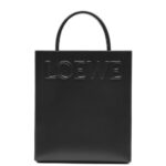 Loewe Women Standard A4 Tote in sleek calfskin 206XF117 Black