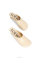 Loewe Women Toy mule in goatskin 206XF725 Oat Milk - Image 3