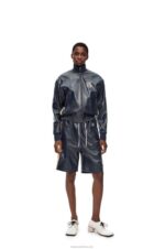 Loewe Women Tracksuit jacket in nappa 206XF1121 Navy/Yellow
