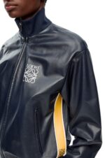 Loewe Women Tracksuit jacket in nappa 206XF1121 Navy/Yellow - Image 4