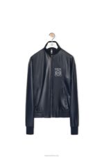Loewe Women Tracksuit jacket in nappa 206XF1121 Navy/Yellow - Image 5