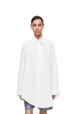 Loewe Women Trapeze shirt dress in cotton 206XF1083 White - Image 2