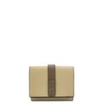 Loewe Women Trifold wallet in soft grained calfskin 206XF1209 Sage Green/Dark Khaki Green