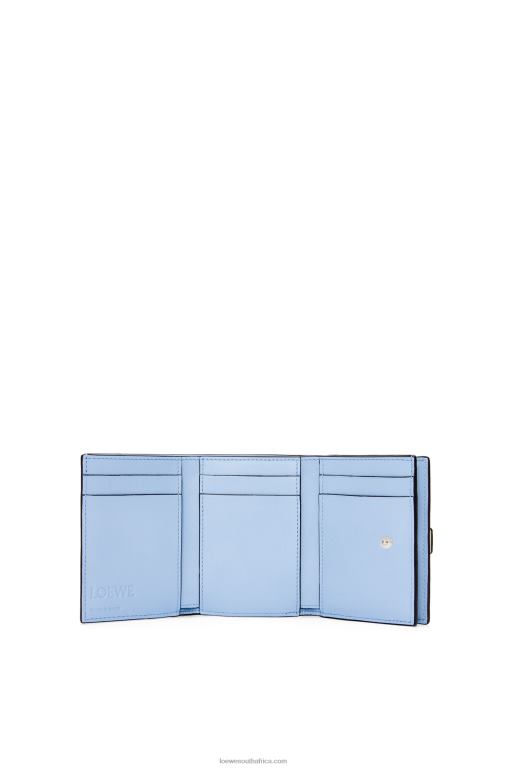 Loewe Women Trifold wallet in soft grained calfskin 206XF1227 Soft White/Lime Yellow - Image 2