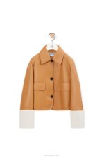 Loewe Women Turn-up jacket in nappa lambskin 206XF1133 Warm Desert - Image 5